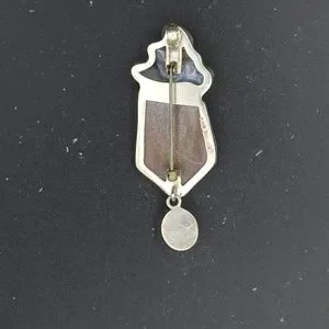 Amy Kahn Russell Sterling Silver Asian Chinese Theme Koi  Vintage Amy Kahn Russell Pin/Pendant AKR silver display picture 1